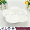 Wholesale flower shape white porcelain pottery bowl